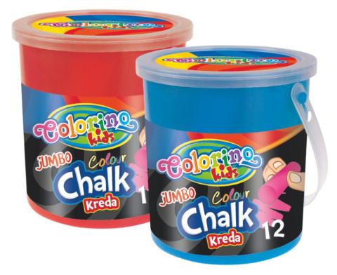 Křída na chodník Colorino v plastovém boxu 12ks