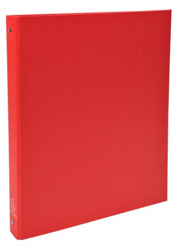 Pořadač A4/4 kroužky 3cm PP červený