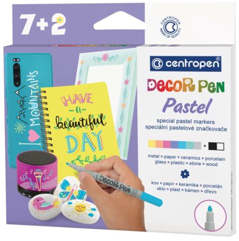 Značkovač Decor Pen 2738/9ks pastelové barvy