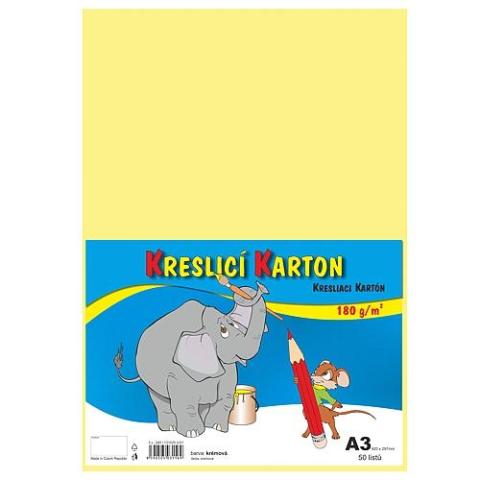 Kreslicí karton A3/180g/50lis béžová