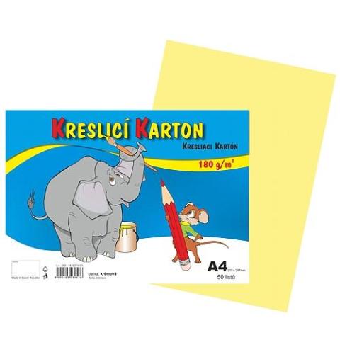 Kreslicí karton A4/180g/50lis béžová