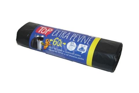 Sáček do koše 60l/10ks LDPE silné zatahovací