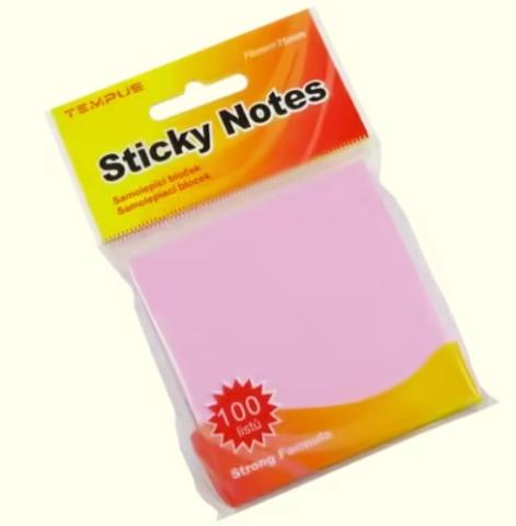 Lepicí blok Y 75x75/100l pastelová růžová Lepicí blok Y 75x75/100l pastelová růžová