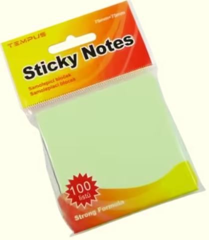 Lepicí blok Y 75x75/100l pastelová zelená Lepicí blok Y 75x75/100l pastelová zelená