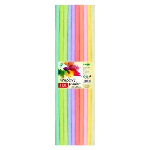 Papír krepový barevný mix PASTEL 10ks sada