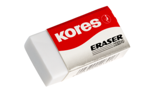Pryž bílá školní KORES KE30