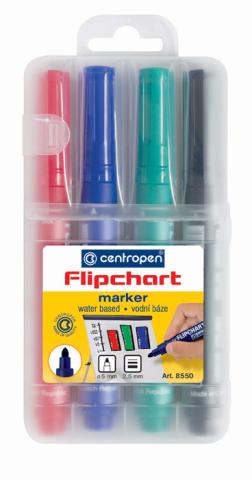 Značkovač Centropen Flipchart 8550/4ks