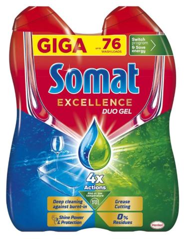 SOMAT gel do myčky Excellence 2x684ml