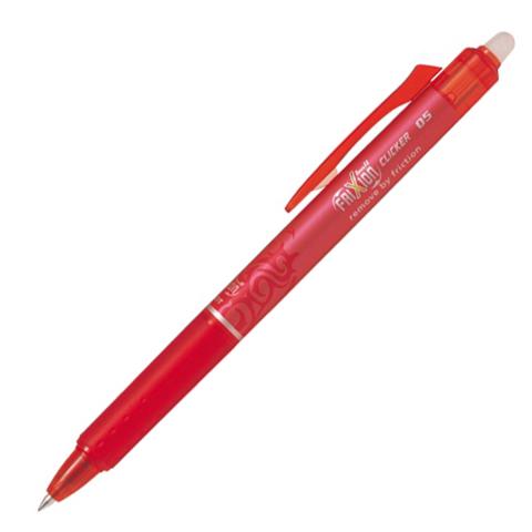 Kuličkové pero PILOT Frixion gumovací červené bez víčka cvakací Clicker 0,5