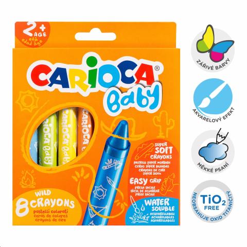 Pastelky voskové JUMBO Carioca BABY 8ks