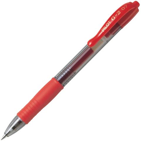 Kuličkové pero gelové PILOT G2/0,7 červené
