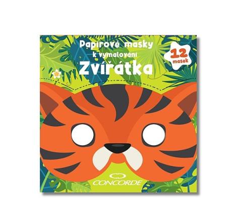 Papírové masky k vymalování - zvířátka