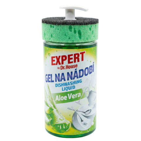 Gel na nádobí Dr. House s houbičkou 750ml Gel na nádobí Dr. House s houbičkou 750ml