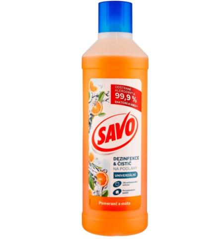 Savo dezinfekce bez chloru Pomeranč a máta 1l Savo dezinfekce bez chloru Pomeranč a máta 1l