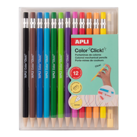 Pastelky vysunovací APLI 12 barev + ořezávátko Pastelky vysunovací APLI 12 barev + ořezávátko