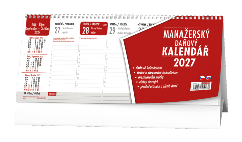 Kalendář stolní pracovní Manažerský daňový BSN1