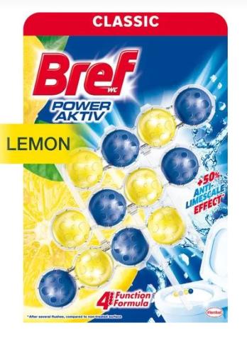 WC závěs BREF power aktiv kuličky 3ks/bal citron