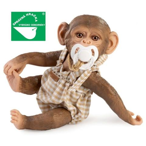 OPIČKA - realistická opička miminko s měkkým látkovým tělem - 32 cm
