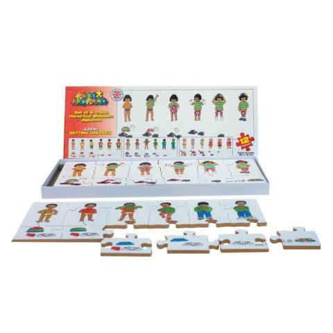 Oblékání - náučné puzzle 4x12 dílků