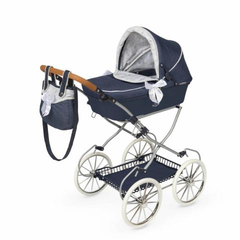 Skládací kočárek pro panenky s taškou Vintage - 81 cm