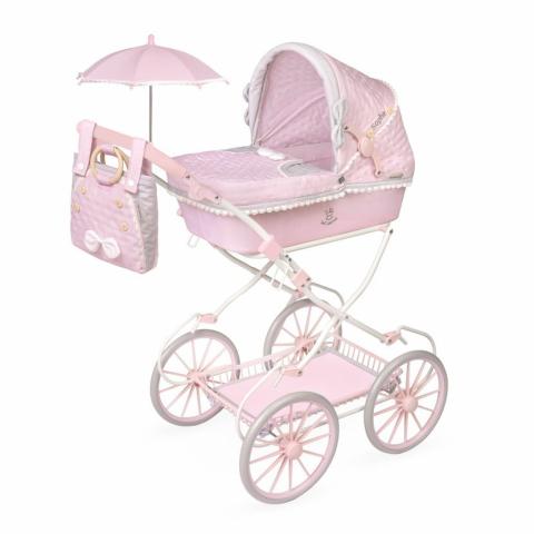 Skládací kočárek pro panenky se slunečníkem a doplňky Sophie - 81 cm