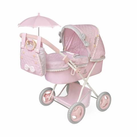 Skládací kočárek pro panenky se slunečníkem a taškou Sophie - 60 cm