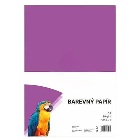 Papír barevný Color A3/80 fialový 100ks