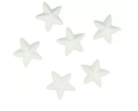 Polystyrenové hvězdy 6cm/6ks
